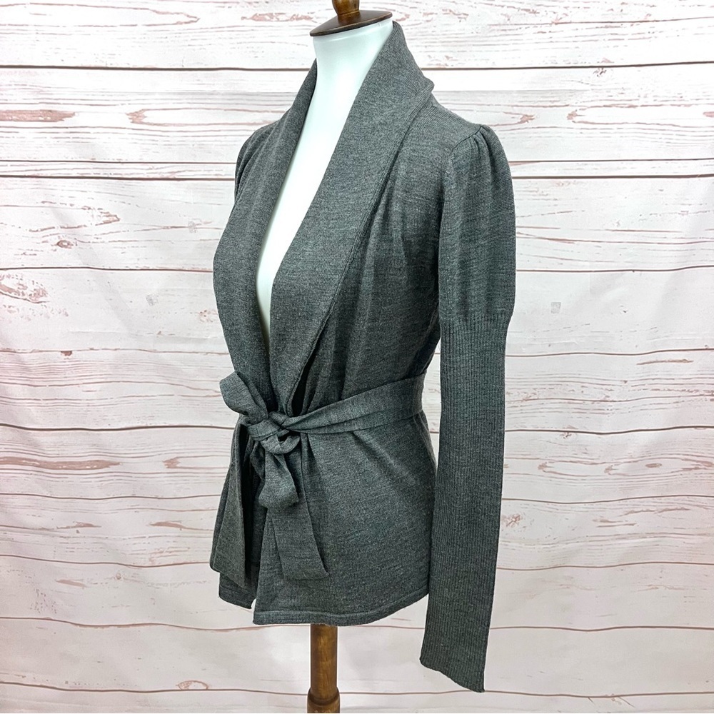 Vintage Y2K Kitchen Orange Mudshark Streetwear Puff Sleeve Wool Wrap Cardigan
